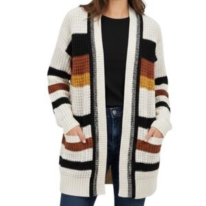 Express Striped Open Front Cardigan Sweater Size Small